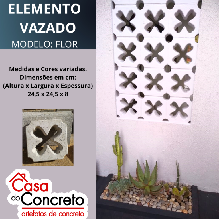 Elementos Vazados de Concreto (Cobogós) Modelo: Flor | Blog da Casa do ...
